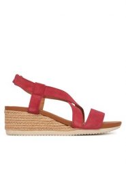 Geox Espadryle D Ischia Corda D55HHA 00022 C7008 Różowy. Czerwone sandały damskie Geox, bez wzorów, ze skóry, bez obcasa, bez zapięcia. Za 289.99 zł.
