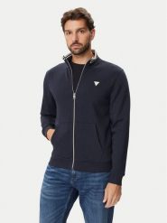 Guess Bluza M6BQ52 K6169 Granatowy Slim Fit. Niebieskie bluzy męskie Guess, m, z aplikacjami, z bawełny, bez kaptura. Za 369.99 zł.
