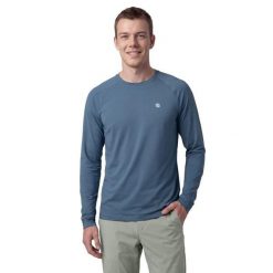 Męska koszulka trekkingowa z długim rękawem Siroko Nahuel Blue. Niebieskie koszulki sportowe męskie SIROKO, m, bez wzorów, z materiału, bez kołnierzyka, bez ramiączek, trekkingowe. Za 85.60 zł.