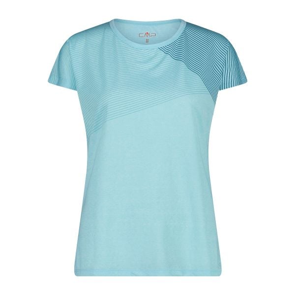 Damska koszulka w paski CMP. Niebieskie t-shirty damskie CMP, xs, bez wzorów, z materiału, bez kołnierzyka. Za 154.50 zł.