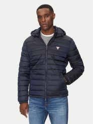 Guess Jeans Kurtka puchowa M5RL99 WHAB2 Granatowy Regular Fit. Niebieskie kurtki męskie Guess Jeans, m, z aplikacjami, z jeansu, bez kaptura. Za 479.99 zł.