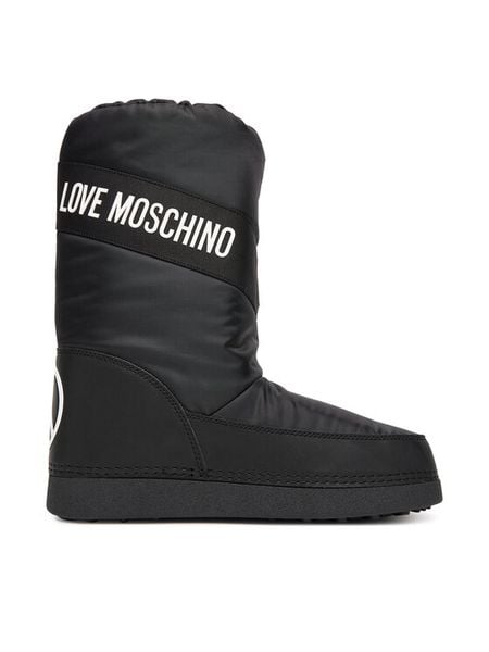 LOVE MOSCHINO Śniegowce JA24032G1NISA000 Czarny. Czarne śniegowce i trapery damskie Love Moschino, z materiału. Za 359.99 zł.