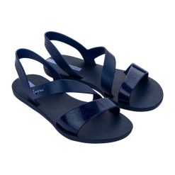 Sandały damskie Ipanema Vibe niebieskie 82429-AJ079 40 EU. Niebieskie klapki damskie Ipanema, bez wzorów, bez obcasa, bez zapięcia. Za 99.99 zł.