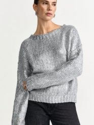 Rich & Royal Sweter z dzianiny z zawartością alpaki Kobiety Sztuczne włókno srebrny, M. Szare swetry damskie Rich & Royal, m, bez wzorów, z dzianiny, bez kołnierzyka, bez ramiączek, bez kaptura. Za 599.95 zł.