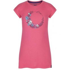 Dziecięca sukienka sportowa Loap Balma różowa. Czerwone sukienki dla dziewczynek ZSPORT, bez wzorów, z bawełny, sportowe, bez ramiączek. Za 133.99 zł.