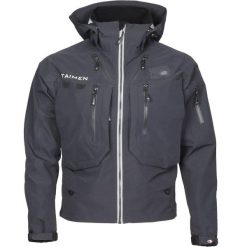 Kurtka wędkarska do brodzenia Taimen Kolyma - Dk. Gray. Szare kurtki męskie TAIMEN, m, bez wzorów, sportowe, bez kaptura. Za 599.99 zł.