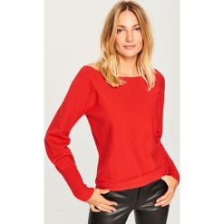 Sweter z dekoltem z tyłu - Czerwony. Czerwone swetry damskie Reserved. Za 69.99 zł.