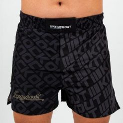 Szorty MMA Knockout Vice. Czarne krótkie spodenki sportowe męskie KNOCKOUT, bez wzorów, na fitness i siłownię. Za 151.79 zł.