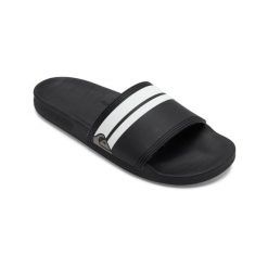 Sandały wsuwane dla Mężczyzn RIVI SLIDE Multicolore. Czarne sandały męskie Quiksilver, z gumy, bez zapięcia. Za 169.99 zł.