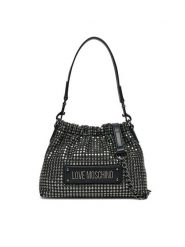 LOVE MOSCHINO Torebka JC4138PP1MLL100A Czarny. Czarne torebki do ręki damskie Love Moschino, bez wzorów, z materiału, bez dodatków. Za 519.99 zł.