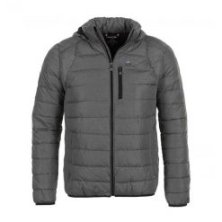 Kurtka narciarska Peak Mountain Cenzo. Szare kurtki męskie Peak Mountain, na zimę, bez wzorów, z puchu, wakacyjne, z kapturem. W wyprzedaży za 348.00 zł.