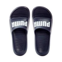 Klapki basenowe dla dorosłych Puma Divecat v2. Niebieskie skarpety damskie Puma, bez wzorów, z materiału. Za 159.99 zł.