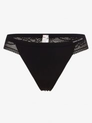Tommy Hilfiger Stringi Kobiety Sztuczne włókno niebieski, MD. Niebieskie stringi damskie Tommy Hilfiger, bez wzorów, z koronki. Za 109.95 zł.
