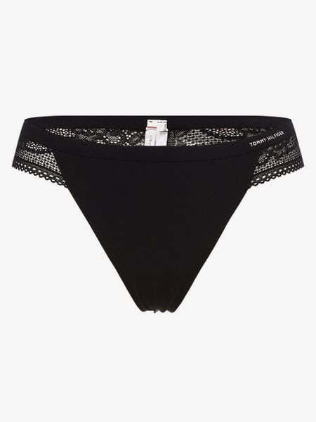 Tommy Hilfiger Stringi Kobiety Sztuczne włókno niebieski, MD. Niebieskie stringi damskie Tommy Hilfiger, bez wzorów, z koronki. Za 109.95 zł.