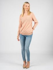 Guess Sweter | W1BR37Z2WG0 | Kobieta | Cielisty, Różowy. Czerwone swetry damskie Guess, xs, z aplikacjami, z dzianiny, bez kołnierzyka, bez ramiączek, bez kaptura. W wyprzedaży za 219.00 zł.