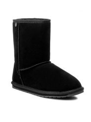 EMU Australia Śniegowce Wallaby Lo Teens T10102 Czarny. Czarne buty zimowe dziewczęce Emu Australia, ze skóry, bez zapięcia. Za 439.99 zł.