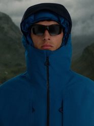 4F Kurtka trekkingowa przeciwdeszczowa membrana 20000+ męska - niebieska L. Niebieskie kurtki męskie 4f, l, bez wzorów, z materiału, bez kaptura. Za 799.99 zł.