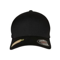 Czapka Z Daszkiem Z Poliestru Z Recyklingu. Czarne czapki i kapelusze damskie FLEXFIT, bez wzorów. Za 84.99 zł.