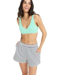 Spodenki dresowe dla Kobiety PERFECT STRIPE Niebieski. Niebieskie szorty damskie Roxy, m, bez wzorów, z bawełny, z podwyższonym stanem. Za 179.99 zł.