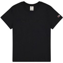 Damska Koszulka. Czerwone t-shirty damskie Champion, l, bez wzorów, z bawełny, bez kołnierzyka. Za 139.99 zł.