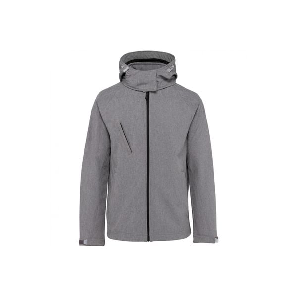 Kurtka damska z kapturem Kariban Softshell. Szare kurtki damskie KARIBAN, bez wzorów, z softshellu, z kapturem. Za 277.50 zł.