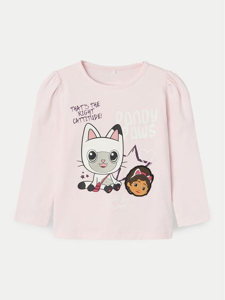 NAME IT Bluzka GABBY 13231866 Różowy Regular Fit. Czerwone bluzki dla dziewczynek Name it, bez wzorów, z bawełny, bez ramiączek. Za 49.99 zł.