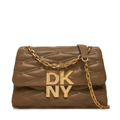 Torebka DKNY. Brązowe torebki do ręki damskie DKNY, bez wzorów, wizytowe, bez dodatków. Za 889.99 zł.