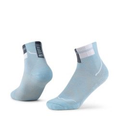 Skarpety do biegania Coolnet Quarter. Niebieskie skarpety damskie Buff, bez wzorów, z materiału. Za 83.99 zł.