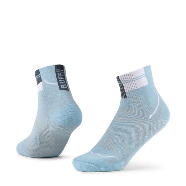 Skarpety do biegania Coolnet Quarter. Niebieskie skarpety damskie Buff, bez wzorów, z materiału. Za 83.99 zł.