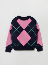 OVS Sweter 1829806 Kolorowy Regular Fit. Swetry dla dziewczynek OVS, bez wzorów, z syntetyku, bez kołnierzyka, bez ramiączek, bez kaptura. Za 69.99 zł.