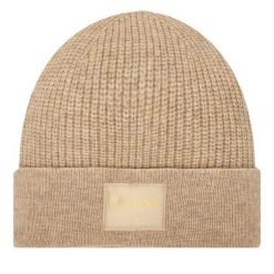 Czapka Guess. Brązowe czapki i kapelusze damskie Guess, na zimę, z aplikacjami. Za 154.99 zł.