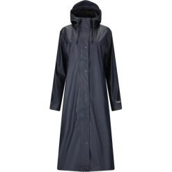 Długa wodoodporna kurtka PU damska Weather Report Typhoon. Niebieskie kurtki damskie Weather Report, bez wzorów, bez kaptura. Za 356.50 zł.