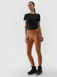 4F Spodnie do biegania w terenie szybkoschnące damskie - brązowe XXL. Brązowe spodnie sportowe damskie 4f, l, bez wzorów, z dzianiny, do biegania. W wyprzedaży za 99.99 zł.