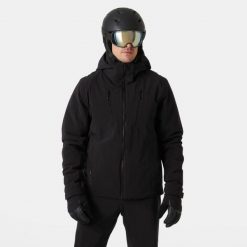 Kurtka narciarska Helly Hansen Alpha 4.0. Czarne kurtki snowboardowe męskie Helly Hansen, m, bez wzorów, bez kaptura, narciarskie. W wyprzedaży za 1,775.65 zł.
