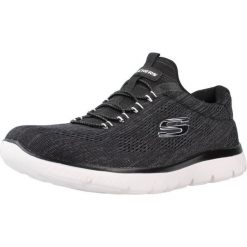 Buty SKECHERS SUMMITS Czarny. Czarne obuwie sportowe damskie Skechers, bez wzorów, z tkaniny, trekkingowe, Skechers Sport. Za 231.99 zł.