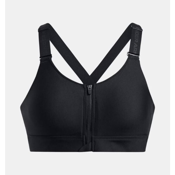 Biustonosz treningowy Under Armour Infinity High Zip 2.0. Czarne obuwie sportowe damskie Under Armour, bez wzorów, na fitness i siłownię. Za 169.99 zł.