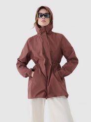 4F Parka przejściowa z membraną 8000 damska - brązowa XL. Brązowe kurtki damskie 4f, m, bez wzorów, z dzianiny, klasyczne, bez kaptura. W wyprzedaży za 199.99 zł.