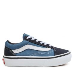 Vans. Niebieskie trampki i tenisówki chłopięce Vans, bez wzorów, bez zapięcia. Za 149.99 zł.