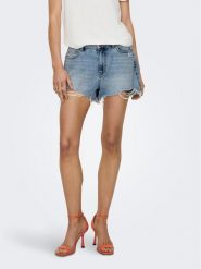 ONLY Szorty jeansowe Pacy 15256232 Niebieski Regular Fit. Niebieskie szorty damskie Only, m, bez wzorów, z bawełny. Za 119.99 zł.