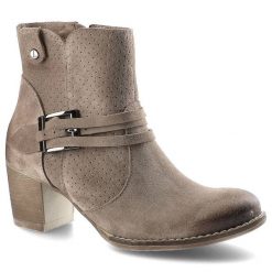 Brązowe Botki Lemar Damskie Eleganckie Obuwie. Brązowe botki damskie Lemar, na wiosnę, ze skóry, eleganckie, bez obcasa, na obcasie, bez zapięcia. Za 229.00 zł.