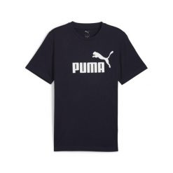 Męska koszulka Essentials z logo No. 1 PUMA New Navy Blue. Niebieskie buty sportowe męskie Puma, m, bez wzorów, z gumy, bez kołnierzyka, bez ramiączek, na fitness i siłownię. Za 107.08 zł.