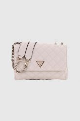 GUESS Beżowa kopertówka damska Giully. Brązowe kopertówki damskie Guess, z aplikacjami, ze skóry ekologicznej, bez dodatków. W wyprzedaży za 459.99 zł.