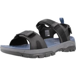 Sandały SKECHERS TRESMEN - RYER Czarny. Czarne sandały męskie Skechers, z materiału, bez zapięcia. Za 245.99 zł.