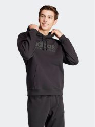 Adidas Bluza All Szn Fleece Graphic IW1202 Czarny Loose Fit. Czarne bluzy męskie Adidas, m, bez wzorów, z bawełny, bez kaptura. Za 179.99 zł.