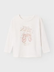 NAME IT Bluzka Tabitha 13226295 Biały Regular Fit. Białe bluzki dla dziewczynek Name it, bez wzorów, z bawełny, bez ramiączek. Za 39.99 zł.