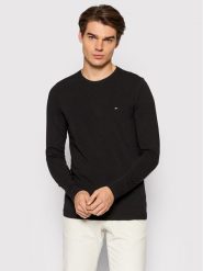 Tommy Hilfiger Longsleeve Stretch Tee MW0MW10804 Czarny Slim Fit. Czarne bluzki z długim rękawem męskie Tommy Hilfiger, m, bez wzorów, z bawełny, bez kołnierzyka. Za 139.99 zł.