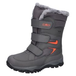 Buty turystyczne zimowe śniegowce chłopięce, Hexis Snow Boot. Szare buty zimowe chłopięce CMP, bez wzorów, bez zapięcia. Za 279.99 zł.