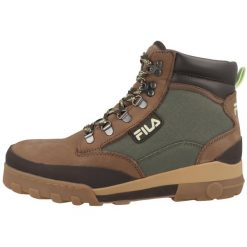 Buty turystyczne męskie Fila Grunge II Mid CVS trapery. Brązowe śniegowce i trapery męskie Fila, casualowe, bez zapięcia. Za 344.00 zł.