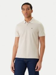 Calvin Klein Jeans Polo LV040EM269 Beżowy Regular Fit. Brązowe koszulki polo męskie Calvin Klein Jeans, m, bez wzorów, z bawełny, bez ramiączek. Za 289.99 zł.