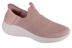 Buty sportowe Sneakersy damskie, Slip-Ins: Ultra Flex 3.0 - Cozy Streak. Czerwone obuwie sportowe damskie Skechers, bez wzorów, z materiału, trekkingowe. Za 299.99 zł.